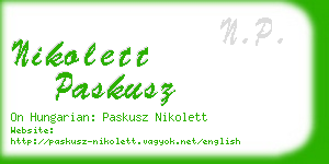 nikolett paskusz business card